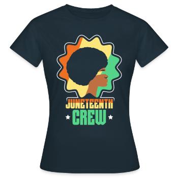 Juneteenth Team 1865 Black African American - T-shirt Femme - marine - Devant - AI Model Female 172 dark (172cm)