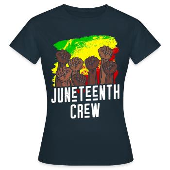 Juneteenth Team 1865 African American Black - Frauen T-Shirt - Navy - Vorne - AI Model Female 172 dark (172cm)