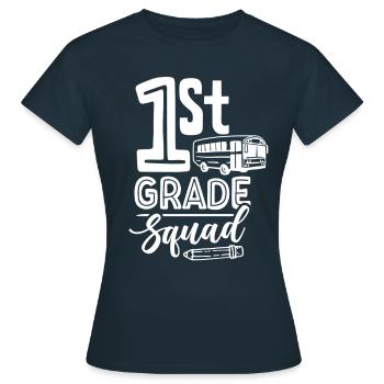 1 Klasse Team Erste Klasse Erstklässler - Frauen T-Shirt - Navy - Vorne - AI Model Female 172 dark (172cm)