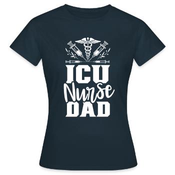 Intensive Care Nurse Papa Intensive Care - Women's T-Shirt - navy - Front - AI Model Female 172 dark (172cm)