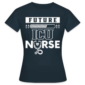Future Intensive Care Nurse Training - Women's T-Shirt - navy - Front - AI Model Female 172 dark (172cm)