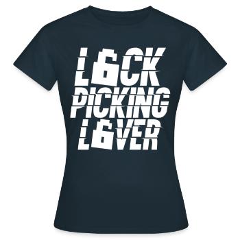 Lock Picking Liebhaber Knacken Schloss Knacker - Frauen T-Shirt - Navy - Vorne - AI Model Female 172 dark (172cm)
