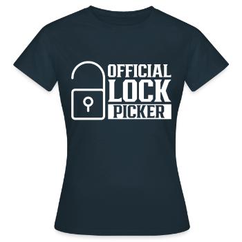 Official Lock Picker Lock Picker Lock - Women's T-Shirt - navy - Front - AI Model Female 172 dark (172cm)