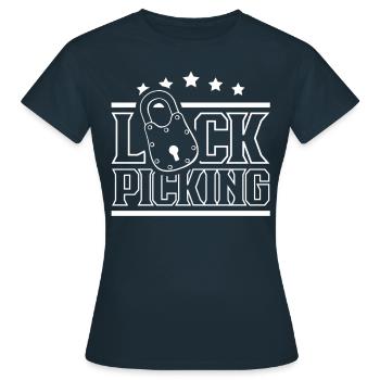 Lock Picking Cracker Lock Picking - Women's T-Shirt - navy - Front - AI Model Female 172 dark (172cm)