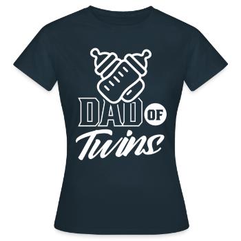Vater Von Zwillingen Zwilling Zwillinge Humor - Frauen T-Shirt - Navy - Vorne - AI Model Female 172 dark (172cm)