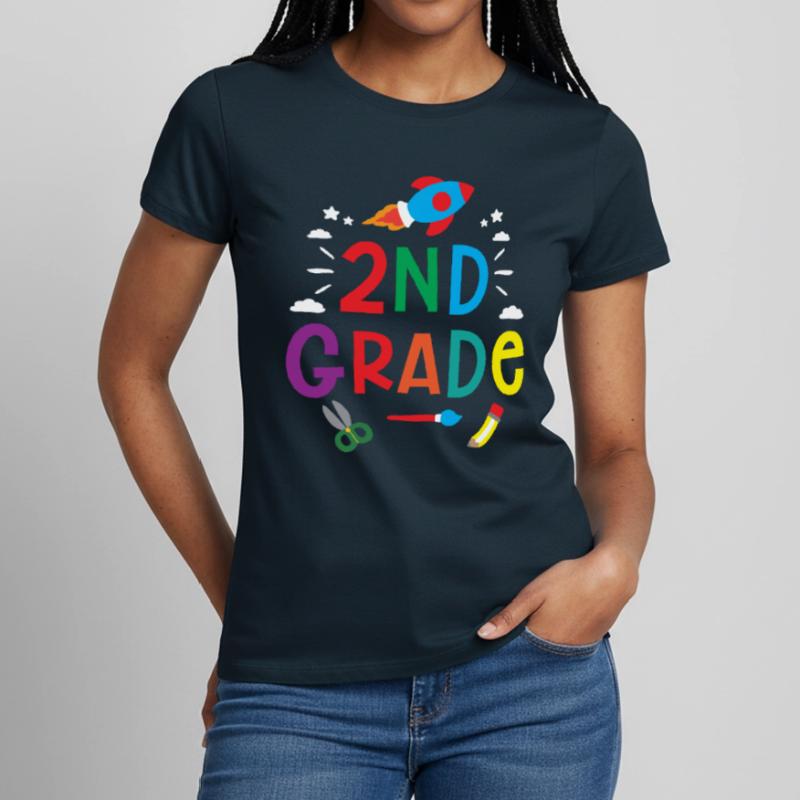 Second Grade School Second Grade Students Teachers Women's T-Shirt