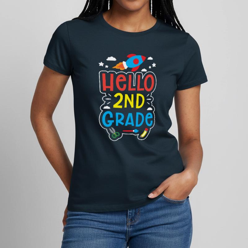 Hello 2nd Class Second Class Second Grader Women's T-Shirt