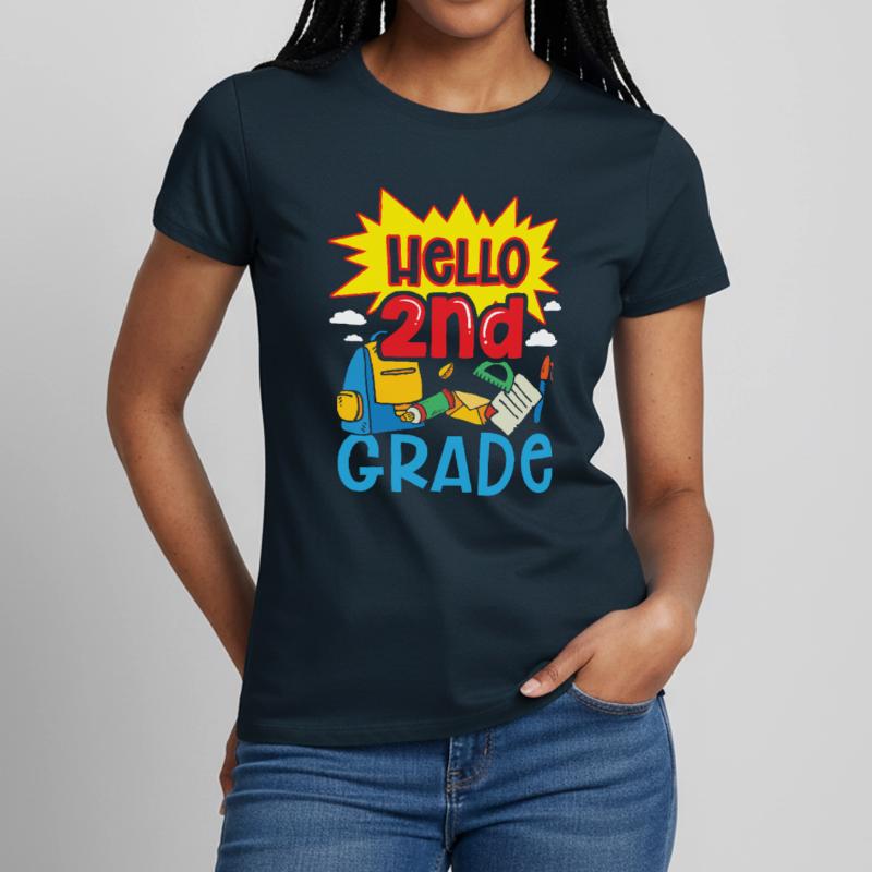 Hello 2nd Class Second Class Second Grader Women's T-Shirt