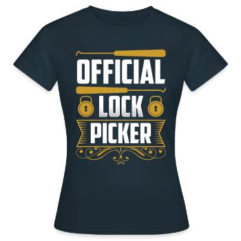 Official Lock Picker Lock Picker Lock - Women's T-Shirt - navy - Front - AI Model Female 172 dark (172cm)