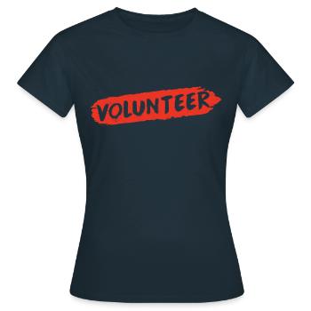 Volontariat volontaire - T-shirt Femme - marine - Devant - AI Model Female 172 dark (172cm)