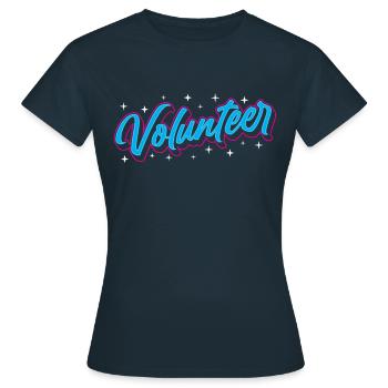 Volontariat volontaire - T-shirt Femme - marine - Devant - AI Model Female 172 dark (172cm)