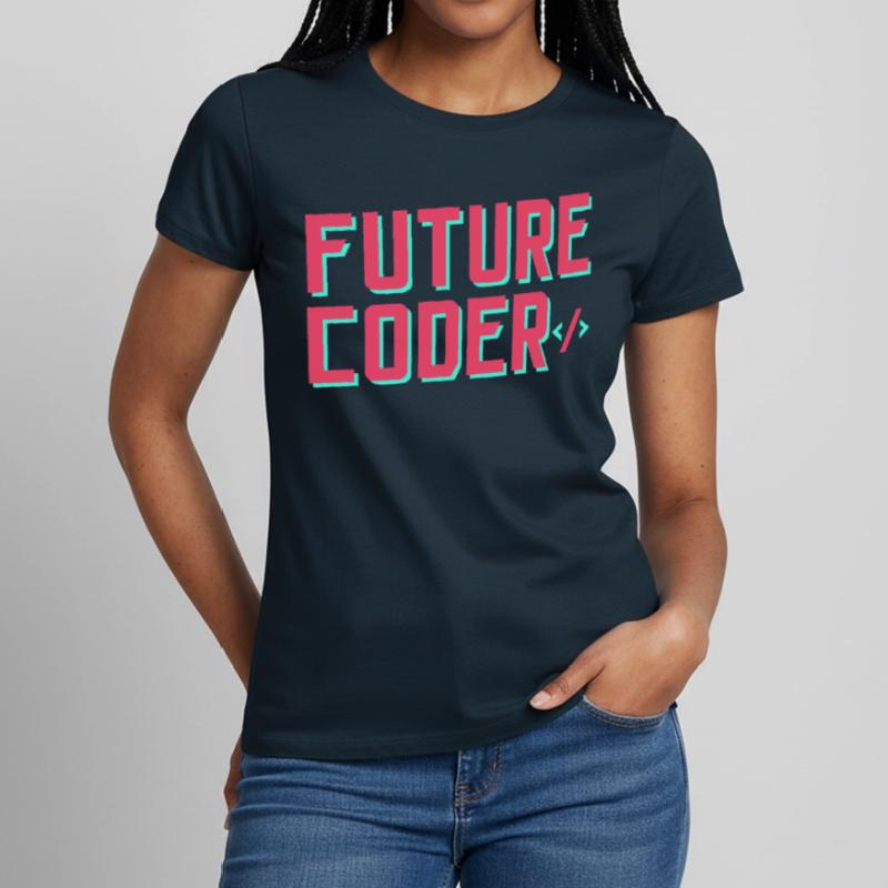 Zukünftiger Coder Coding Code Programmierer Frauen T-Shirt