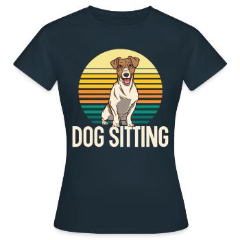 Dog Sitting Dog Dog Sitter Dog Sitting - Women's T-Shirt - navy - Front - AI Model Female 172 dark (172cm)