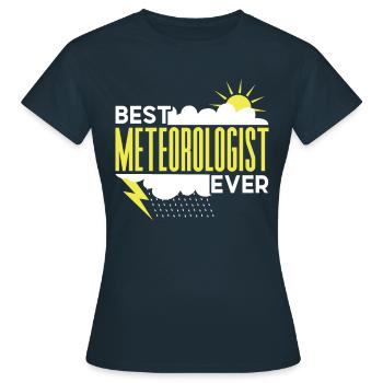 Meilleur météorologue de tous les temps profession de météorologue - T-shirt Femme - marine - Devant - AI Model Female 172 dark (172cm)