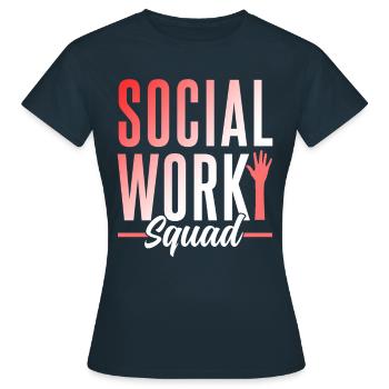 Équipe de travail social Travailleur social Travail social - T-shirt Femme - marine - Devant - AI Model Female 172 dark (172cm)