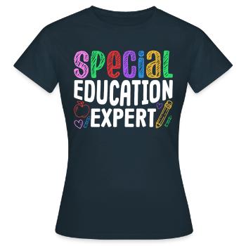 Expert en éducation spécialisée Enseignants en éducation spécialisée Éducation spécialisée - T-shirt Femme - marine - Devant - AI Model Female 172 dark (172cm)