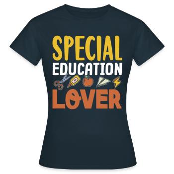 Amoureux de l’éducation spécialisée Enseignants en éducation spécialisée - T-shirt Femme - marine - Devant - AI Model Female 172 dark (172cm)