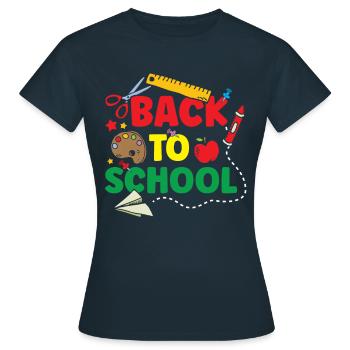 Back to School Teachers Back to School Back to School - Women's T-Shirt - navy - Front - AI Model Female 172 dark (172cm)
