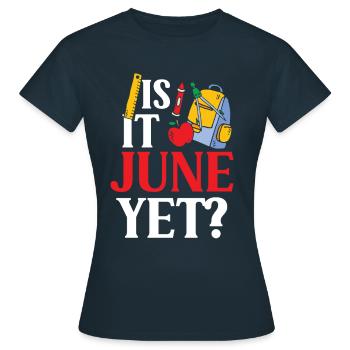 C’est déjà juin Rentrée Rentrée Rentrée - T-shirt Femme - marine - Devant - AI Model Female 172 dark (172cm)