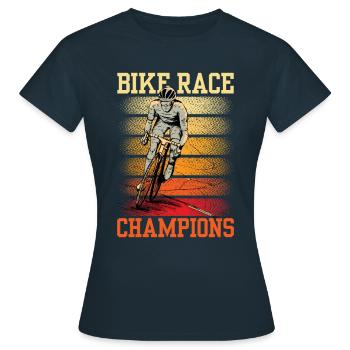 Radrennen Champions Fahrrad Radrennfahrer - Frauen T-Shirt - Navy - Vorne - AI Model Female 172 dark (172cm)