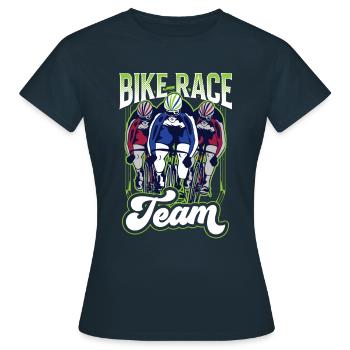 Radrennen Team Wettrennen Radrennfahrer Fahrrad - Frauen T-Shirt - Navy - Vorne - AI Model Female 172 dark (172cm)