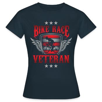 Radrennen Veteran Fahrrad Radrennfahrer Wettrennen - Frauen T-Shirt - Navy - Vorne - AI Model Female 172 dark (172cm)
