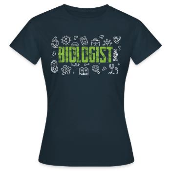 Biology Profession Biology Biology Teacher - Women's T-Shirt - navy - Front - AI Model Female 172 dark (172cm)