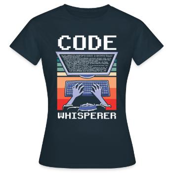 Code Flüsterer Programmierer Coding Coder - Frauen T-Shirt - Navy - Vorne - AI Model Female 172 dark (172cm)