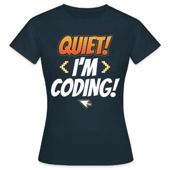 Programmation Silent I Programmation Codeur Programmation - T-shirt Femme - marine - Devant - AI Model Female 172 dark (172cm)