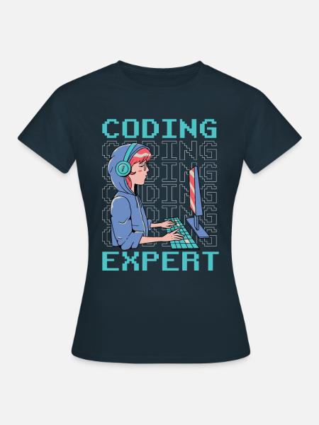 Coding Experte Programmieren Coder Programmierer - Frauen T-Shirt - Navy