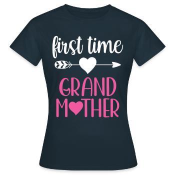 Das Erste Mal Großmutter Süß Großeltern Erstes Mal - Frauen T-Shirt - Navy - Vorne - AI Model Female 172 dark (172cm)