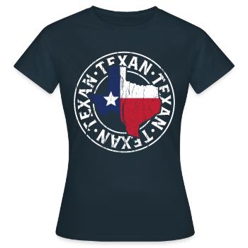 Dictons texans Texas Pride Texan - T-shirt Femme - marine - Devant - AI Model Female 172 dark (172cm)