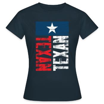 Dictons texans Texas Texan Pride - T-shirt Femme - marine - Devant - AI Model Female 172 dark (172cm)