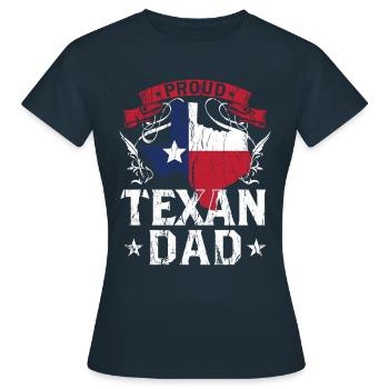 Fier Texan Père Fier Texas Texan - T-shirt Femme - marine - Devant - AI Model Female 172 dark (172cm)