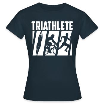 Triathlète Triathlète Sport Triathlon Triathlons - T-shirt Femme - marine - Devant - AI Model Female 172 dark (172cm)