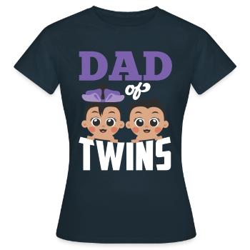 Vater Von Zwillingen Zwilling Humor Zwillinge - Frauen T-Shirt - Navy - Vorne - AI Model Female 172 dark (172cm)