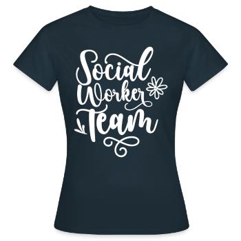 Social Worker Team Social Work Social Work - Women's T-Shirt - navy - Front - AI Model Female 172 dark (172cm)