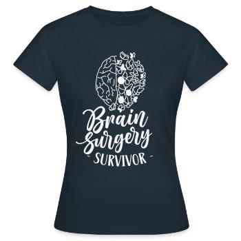 Brain Surgery Survivor Brain Surgery - Women's T-Shirt - navy - Front - AI Model Female 172 dark (172cm)