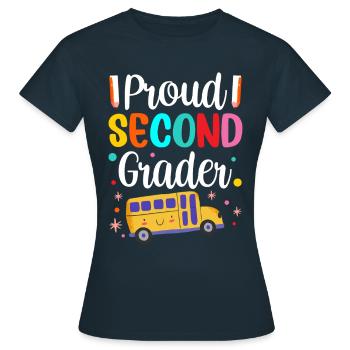 Fier enseignant de deuxième année École de deuxième année - T-shirt Femme - marine - Devant - AI Model Female 172 dark (172cm)