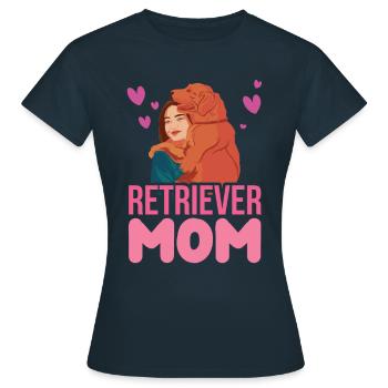 Retriever-Mama Girl Retrievers Retriever Dog - T-shirt Femme - marine - Devant - AI Model Female 172 dark (172cm)