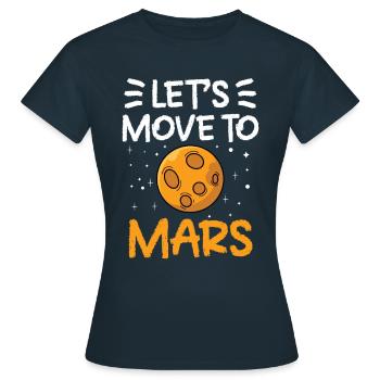Departure to Mars Astronaut Planet Space - Women's T-Shirt - navy - Front - AI Model Female 172 dark (172cm)