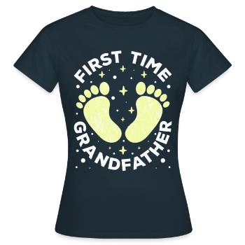 Première fois grand-père première fois grands-parents mignons - T-shirt Femme - marine - Devant - AI Model Female 172 dark (172cm)