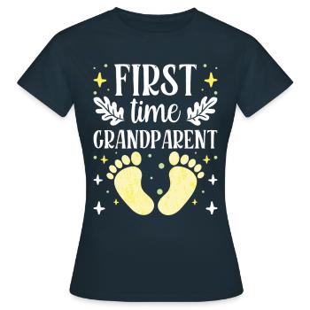 Les grands-parents pour la première fois sont doux pour la première fois enceintes - T-shirt Femme - marine - Devant - AI Model Female 172 dark (172cm)