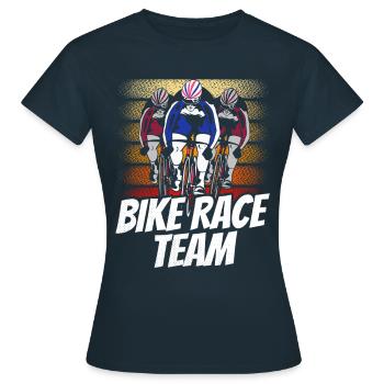 Radrennen Team Radrennfahrer Fahrrad Wettrennen - Frauen T-Shirt - Navy - Vorne - AI Model Female 172 dark (172cm)