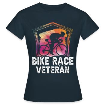 Radrennen Veteran Radrennfahrer Wettrennen Fahrrad - Frauen T-Shirt - Navy - Vorne - AI Model Female 172 dark (172cm)
