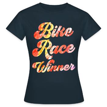 Gewinner Des Radrennens Radrennfahrer Radrennen - Frauen T-Shirt - Navy - Vorne - AI Model Female 172 dark (172cm)