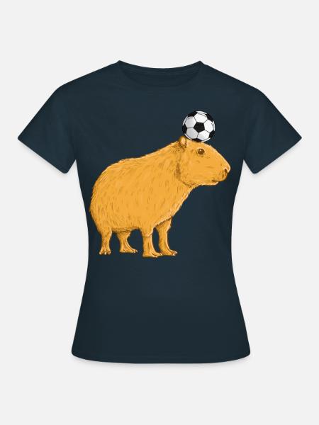 Capybara Fußball - Frauen T-Shirt - Navy