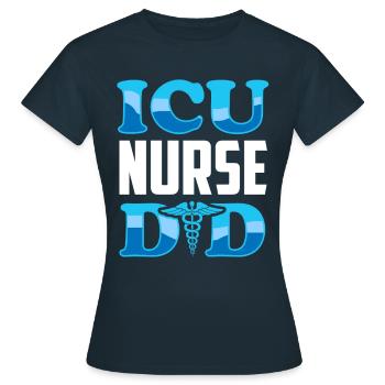 Intensive Care Nurse Dad Intensive Care - Women's T-Shirt - navy - Front - AI Model Female 172 dark (172cm)