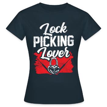 Lock Picking Liebhaber Knacker Schloss Knacken - Frauen T-Shirt - Navy - Vorne - AI Model Female 172 dark (172cm)