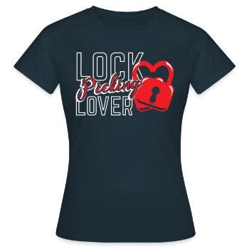 Lock Picking Liebhaber Knacken Knacker Schloss - Frauen T-Shirt - Navy - Vorne - AI Model Female 172 dark (172cm)